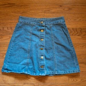 S ROMWE Blue Jean Skirt